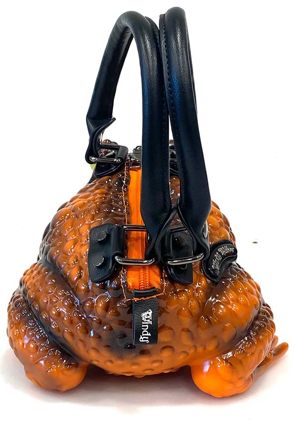 Windy Willow Glossy Orange Toad Design Handbag for Fashion Enthusiasts