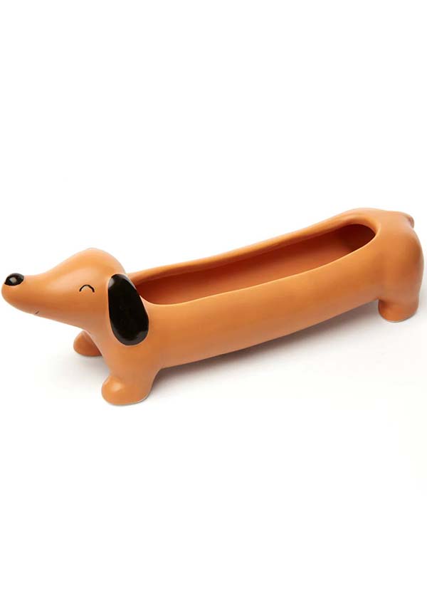 Daisy the Dachshund Ceramic Planter for Desktop and Home Decor