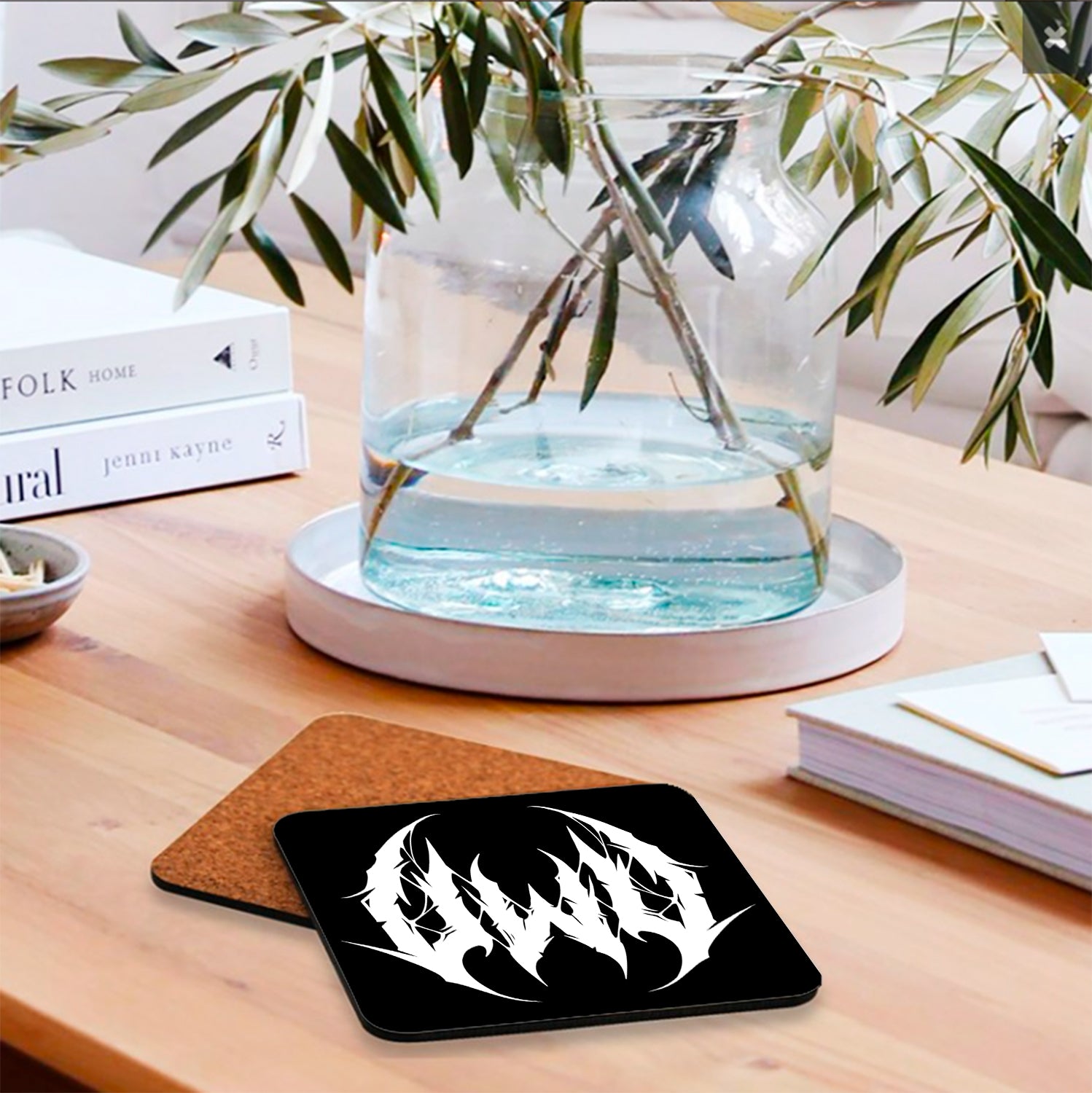 Adorable UwU Metal Coasters by Pastel Pixie for Home Decor