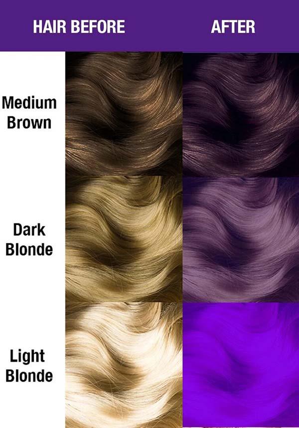 Amplified Electric Amethyst Semi - Permanent Hair Dye with Cool Blue - ish Undertones