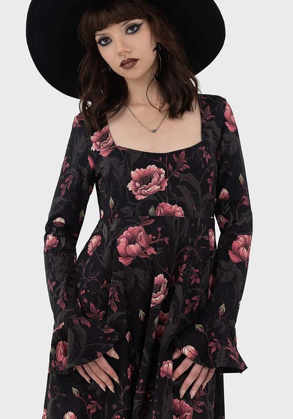 Cottage Chorus Floral Skater Style Mini Dress for Women