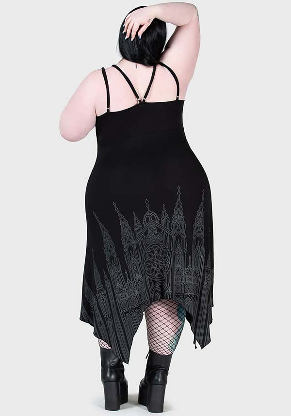 UNHOLY OATH MAXI DRESS - Soft Stretch Cathedral Print
