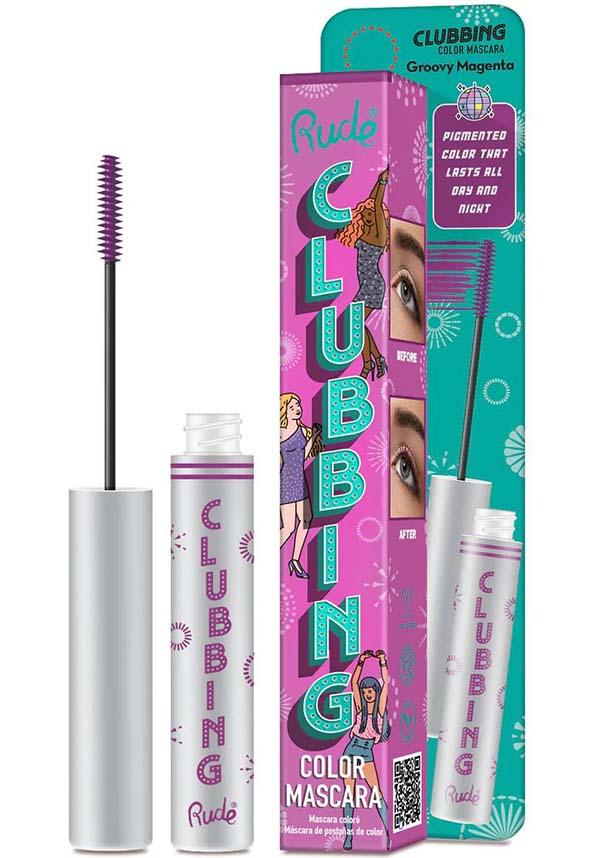 Rude's Clubbing Color Mascara in Groovy Magenta Shade
