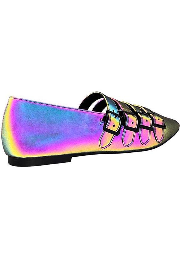 Strangecvlt Reflective Coven Flats - Stylish and Safe Footwear