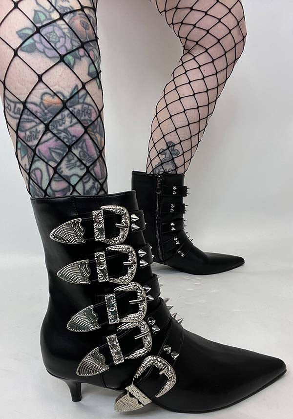 Summer Must-Have Traitor Zone Spiked Heeled Punk Boots