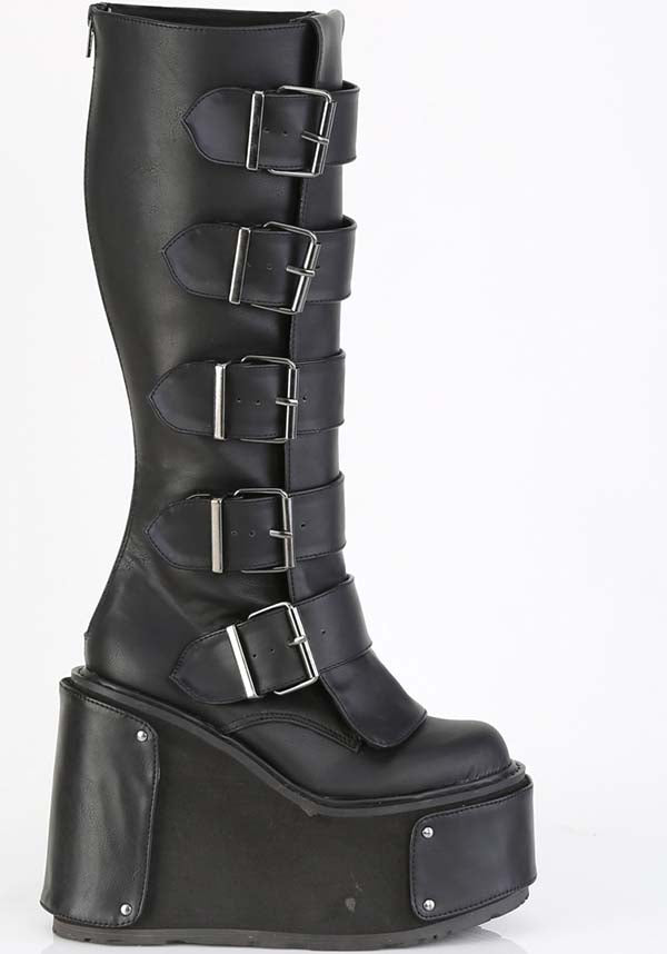 Black Demonia TRANSFORMER - 800 Platform Boots (Pre - order)