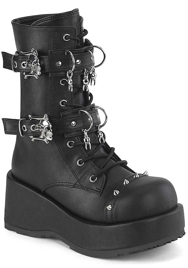 PREORDER: Black Demonia CUBBY-54 Platform Ankle Boots