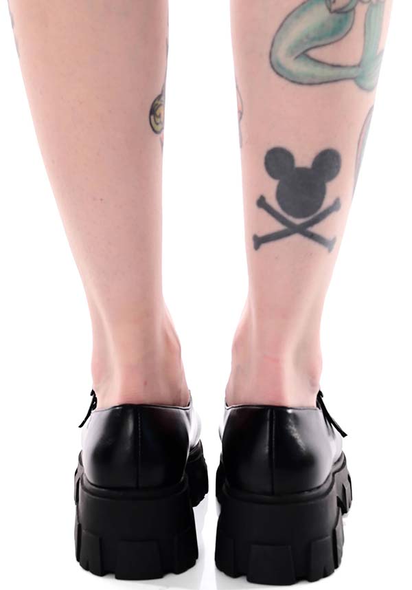 Stylish Vegan Dahlia Mary Jane Platform Flats by FOXBLOOD