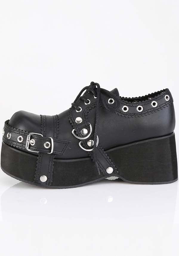 DANK-28 Black Platform Lace - Up Oxford Shoes [PREORDER]