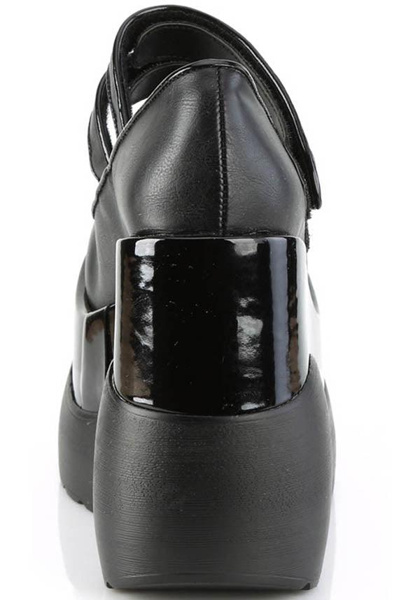 PREORDER - VOID-37 Black Demonia Platform Shoes | Alternative Footwear