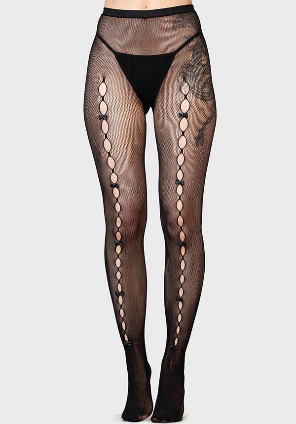 Empty Promise Women's Stretchable Reversible Fitted Fishnet Tights