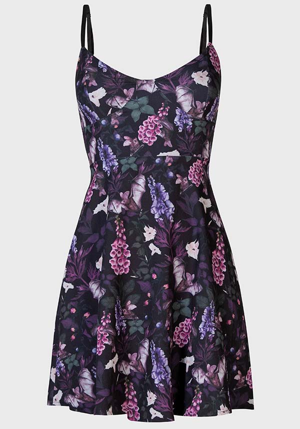 Forbidden Petals Floral Mini Slip Dress with Adjustable Straps