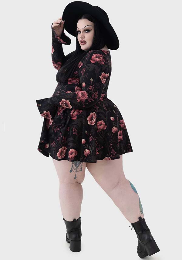 Cottage Chorus Floral Skater Style Mini Dress for Women