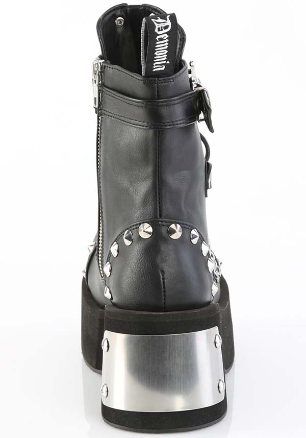 DANK-57 Black Vegan Leather Ankle Boots [Pre-order for Alternative Footwear]