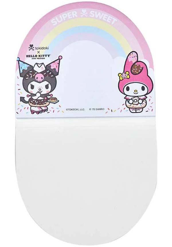 Adorable Tokidoki x Hello Kitty My Melody & Kuromi Rainbow Sticky Notes