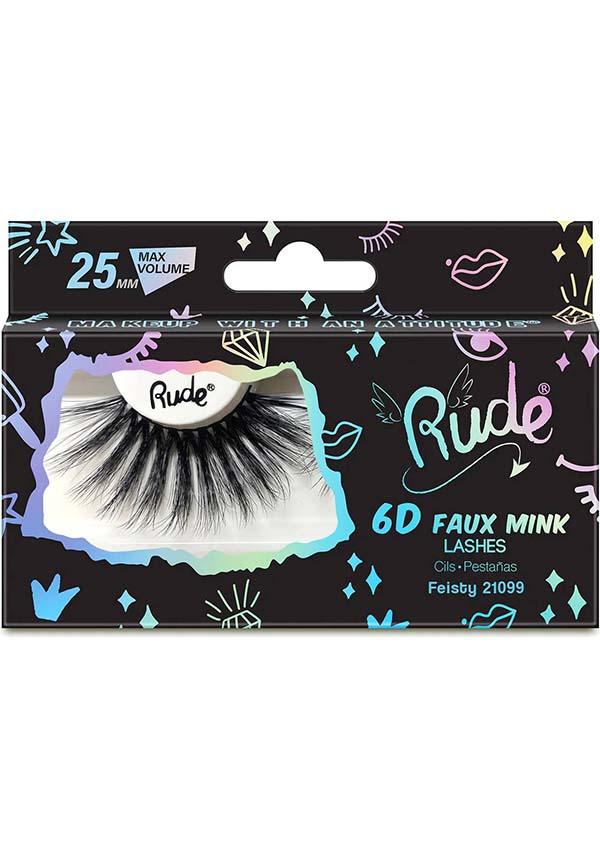 Rude Essential 6D Faux Mink Lashes - 25mm for Maximum Volume