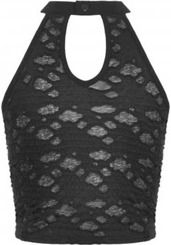 Unique and Eye - catching Complicated Halter Top for Fashion Lovers