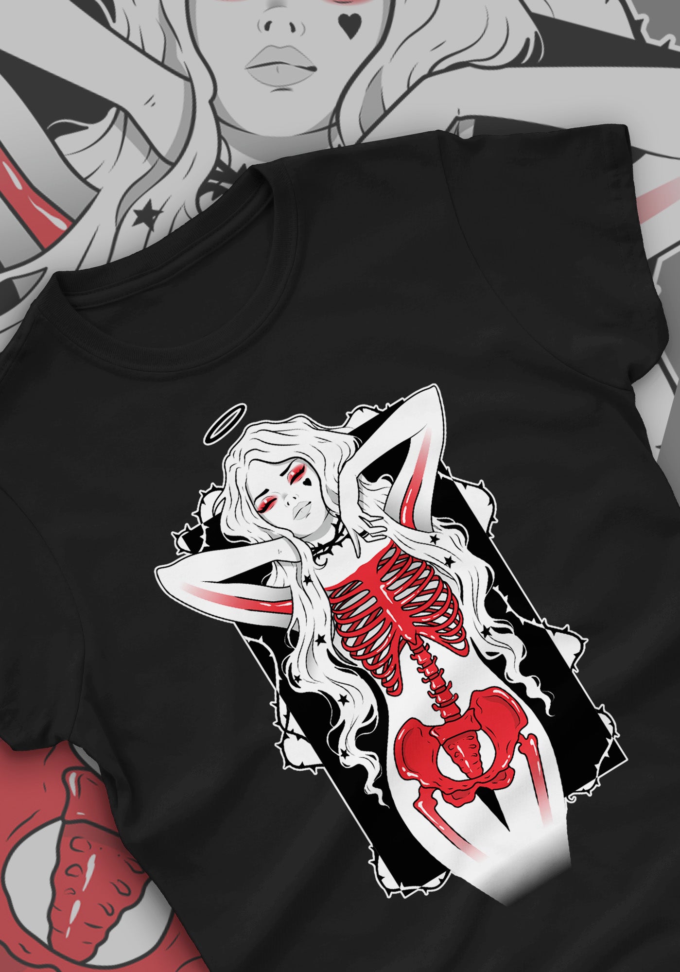 Fitted Ladies T-Shirt - To The End with Haunting Beauty