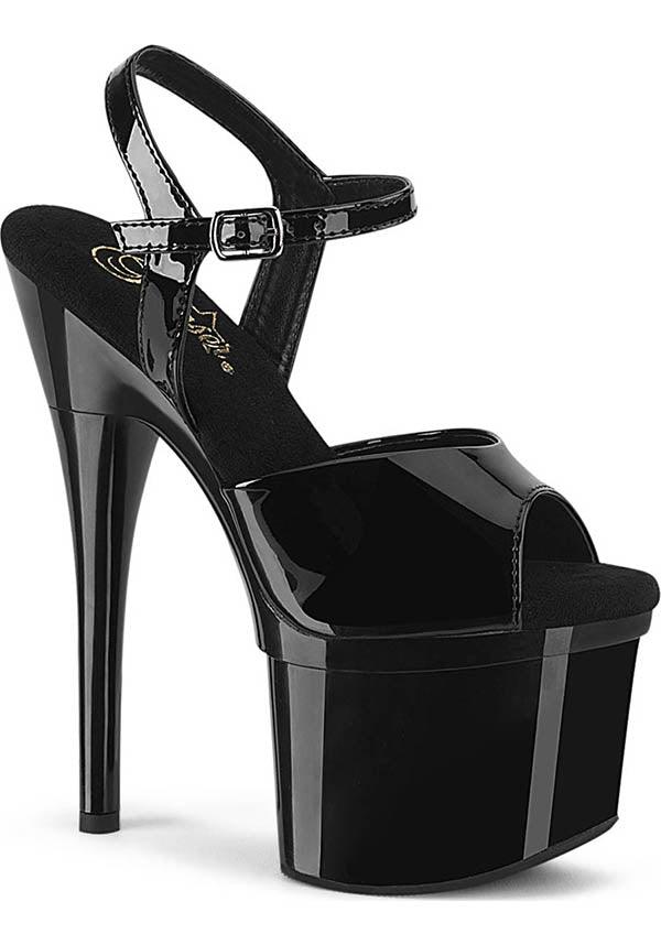 Esteem-709 Patent Black Platform Heel Women's Pre-order High Heel Shoes
