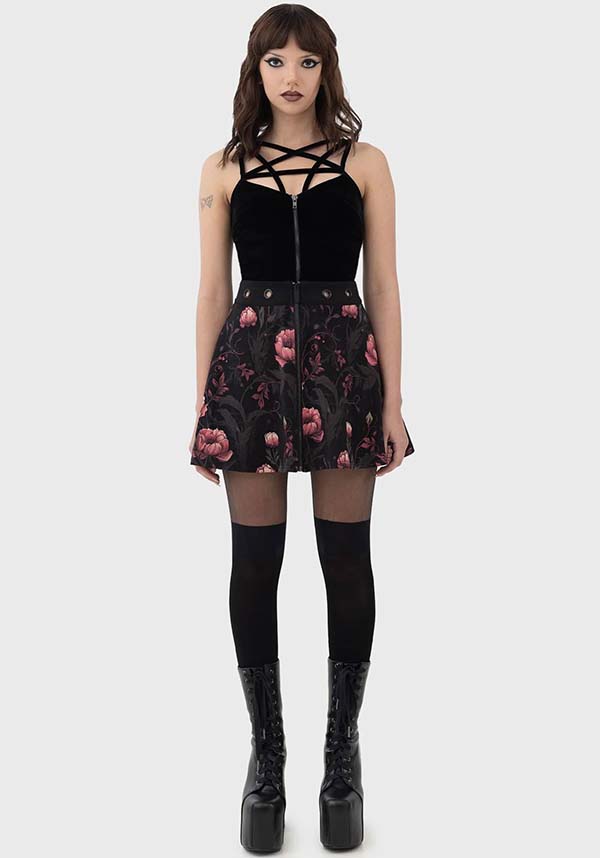 Cottage Chorus Floral Mini Skater Skirt