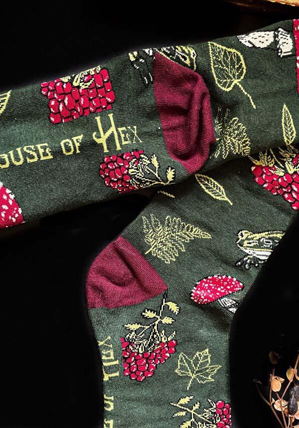 Forest Dweller Cottagecore Style Socks - Ideal Cozy Socks for Fall and Witchy Outfits