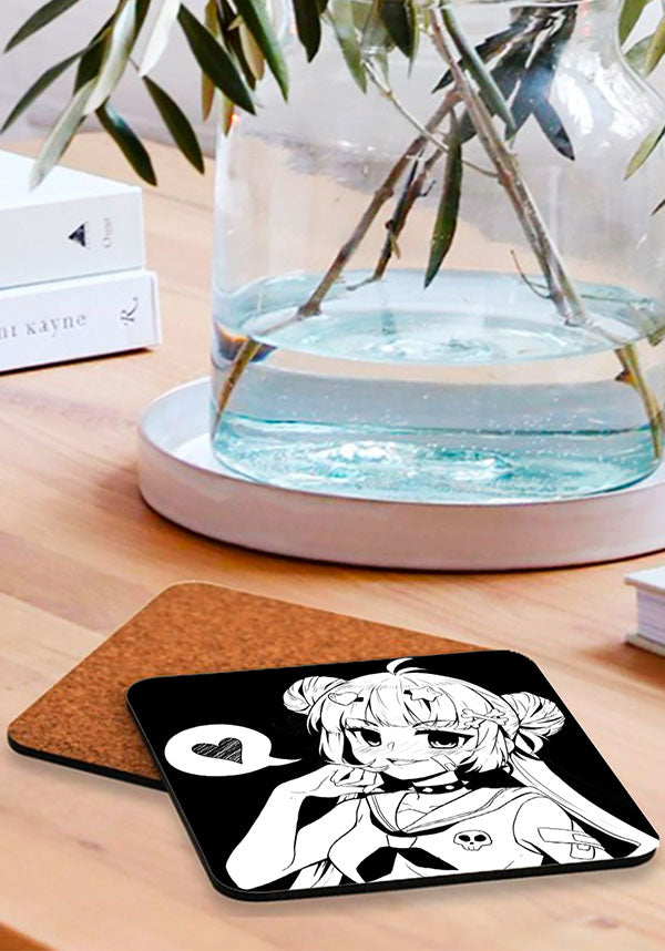 Pastel Pixie's Adorable Usagi Cork Coasters - Set of 6