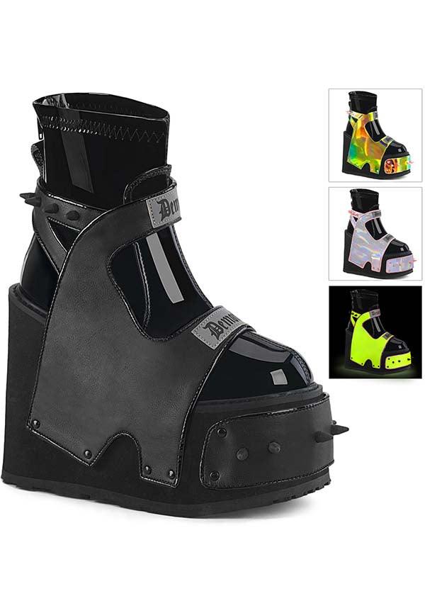 Demonia Black Transformer-808 Platform Boots - Preorder