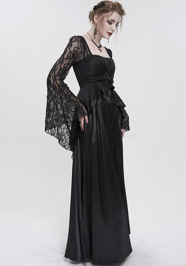 Esmerée Elegant Evening Dress for a Regal Goth Look