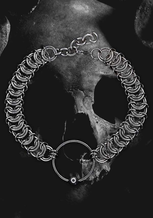 Vertebrae Style Stainless Steel Hypoallergenic Choker Necklace