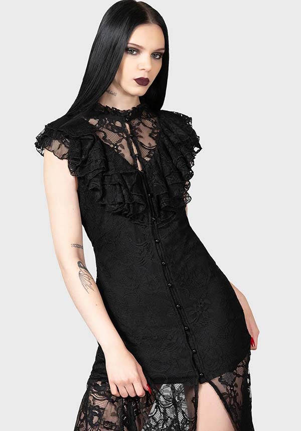 Maxi Dress for Vampire's Ball: Soft Stretch Lace Style