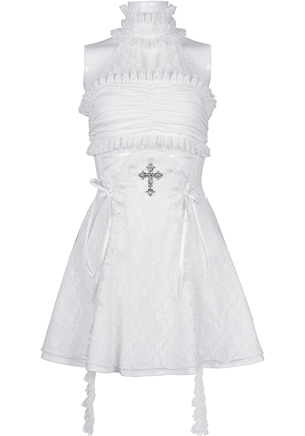Cursed Saint Women's Haunting Dress for Spooky Nights