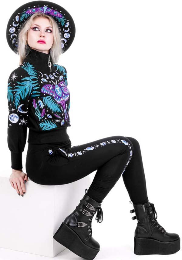 Embroidered Enchanted Forest Comfortable Sweatpants for Magic Lovers