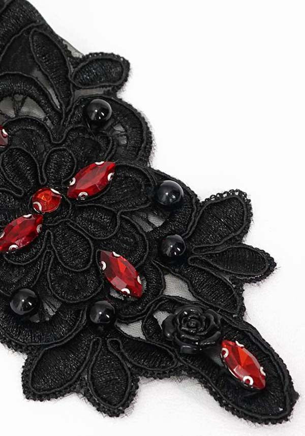 Countess Elegant Lace Gloves for a Striking Look