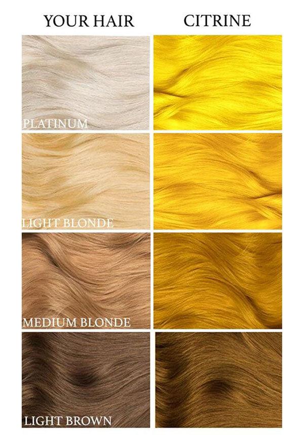 Vibrant Citrine Yellow Semi - Permanent Vegan Hair Dye
