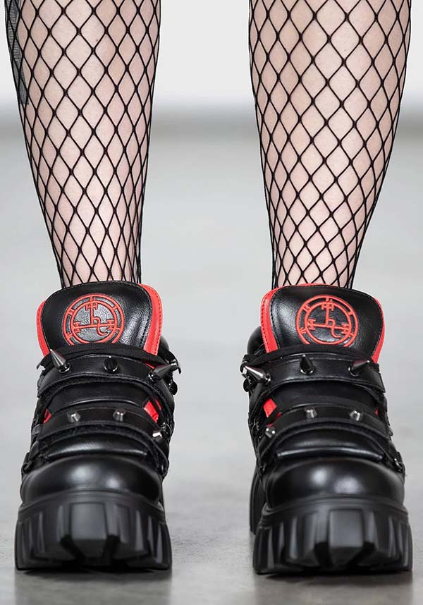Torment Faux Leather Chunky Sneakers with Studded Details