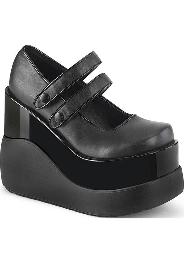 PREORDER - VOID-37 Black Demonia Platform Shoes | Alternative Footwear