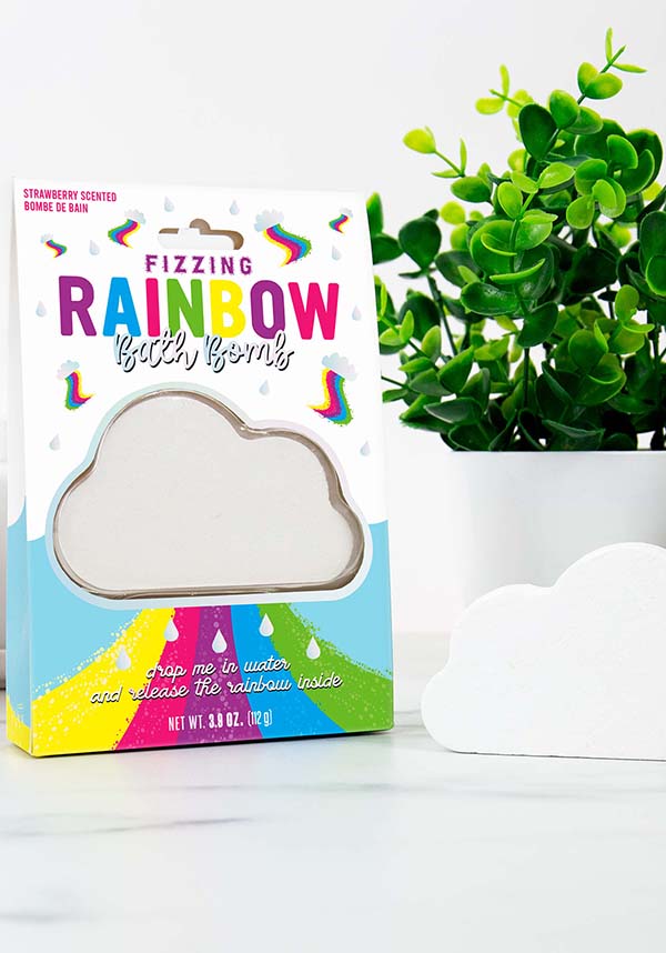 Vibrant Fizzing Rainbow Cloud Bath Bomb for a Cheerful Tub Time