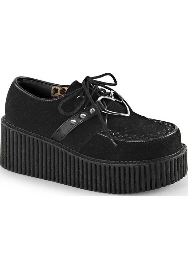 PREORDER - Demonia Platform Creepers CREEPER - 206 in Black Vegan Suede Style