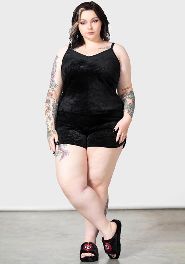 Eternal Super Soft Stretchable Sleeper Vest with Spiderweb Print