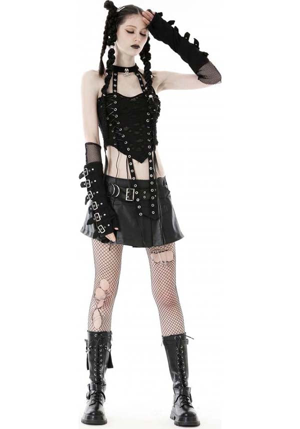 Unique and Eye - catching Complicated Halter Top for Fashion Lovers
