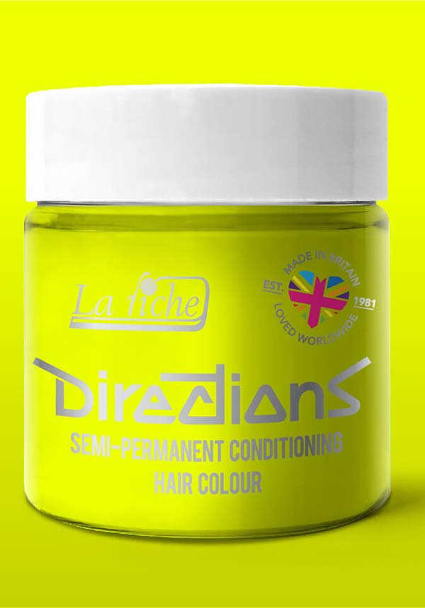 Fluorescent Yellow Hair Dye Colour - 100ML Bottle