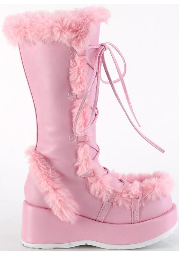 PREORDER: Baby Pink Vegan Leather CUBBY-311 Platform Boots