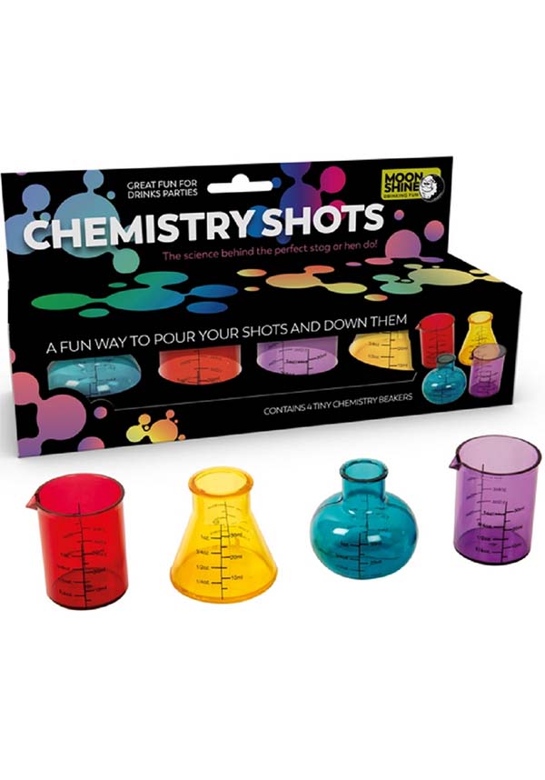 Chemistry Themed Shot Glasses Set for Science Enthusiasts and Partygoers