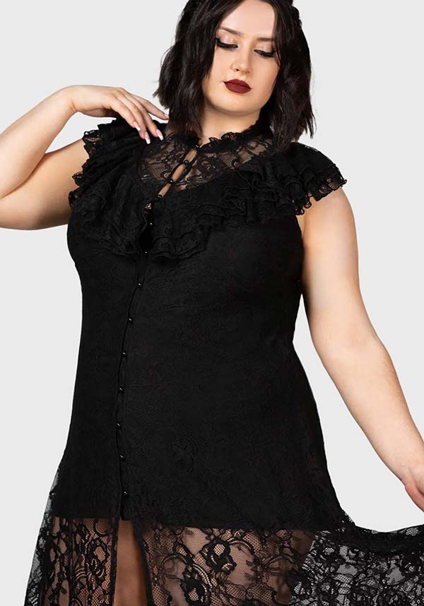 Maxi Dress for Vampire's Ball: Soft Stretch Lace Style