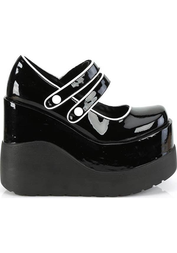 VOID-37 Black Patent Platform Shoes [PREORDER]