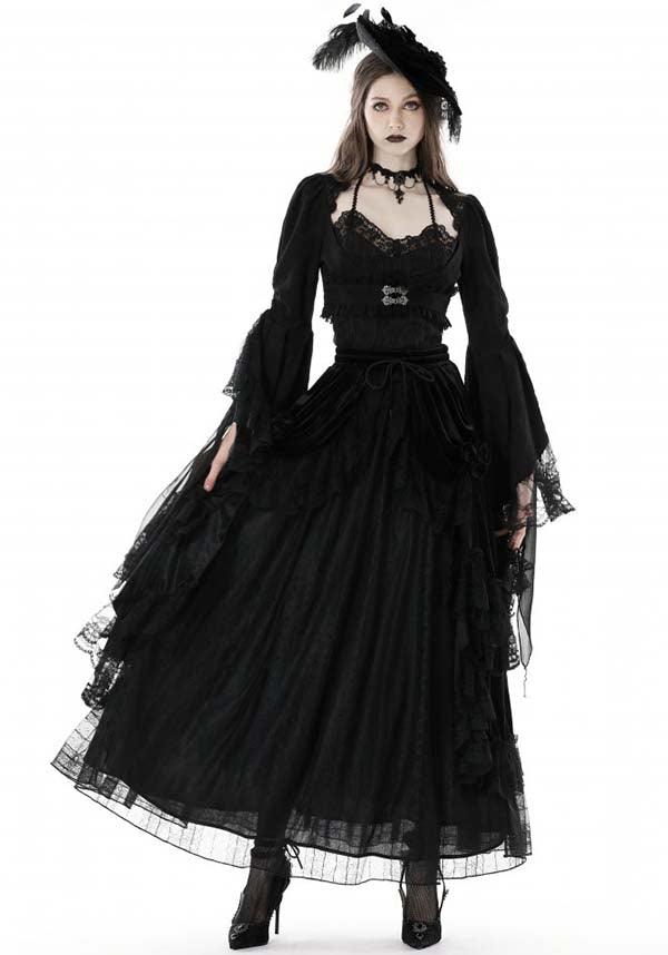 Eveline Gothic-Style Underbust Corset with Bell Sleeve Bolero Jacket