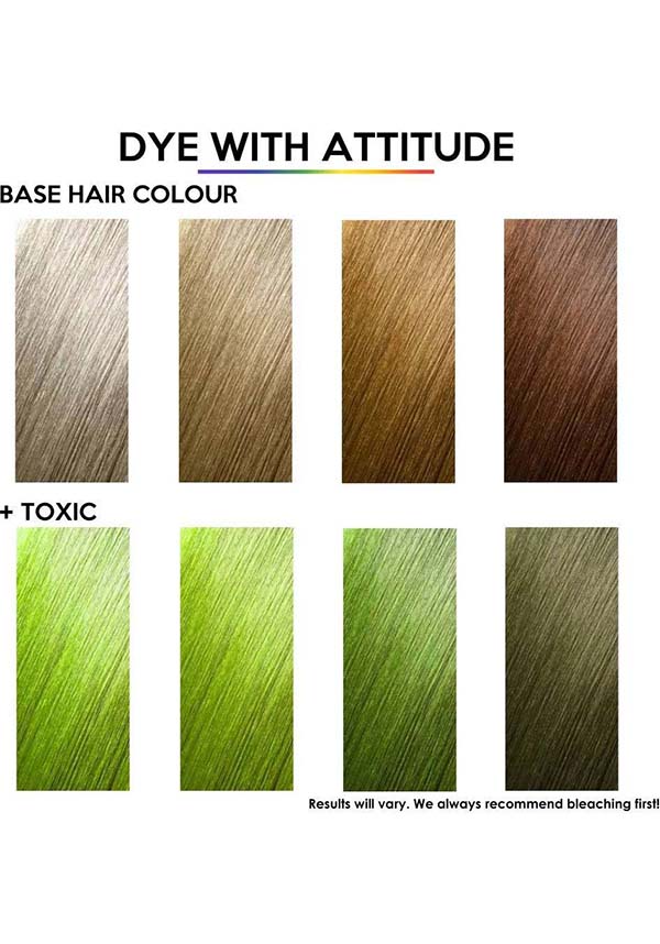 Attitude Semi - permanent Hair Colour - Toxic Neon UV Green
