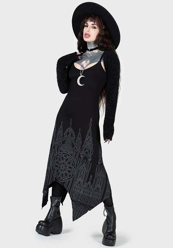 UNHOLY OATH MAXI DRESS - Soft Stretch Cathedral Print