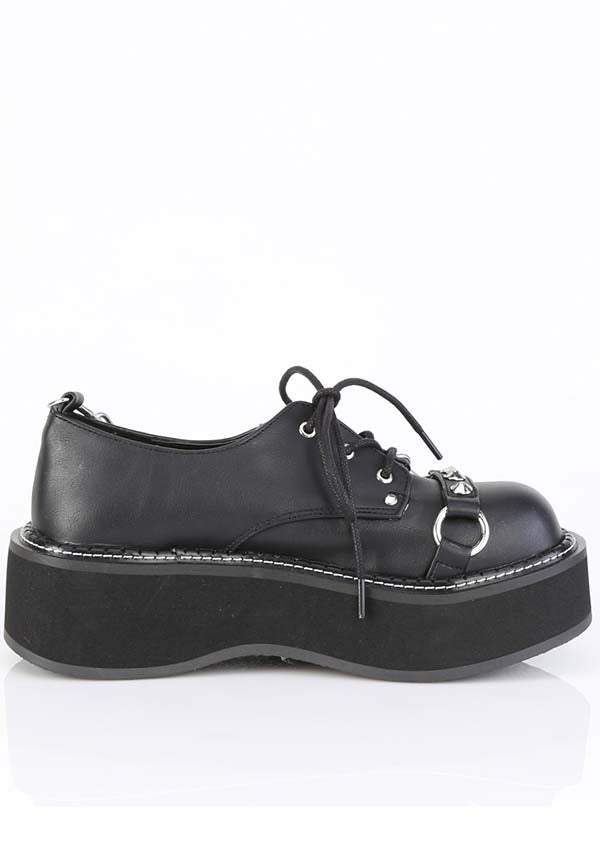 Emily-32 Women's Black Flat Shoes | Pre-order Exclusive