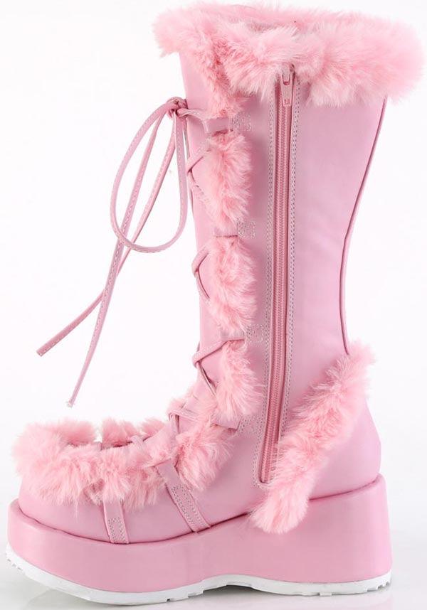 PREORDER: Baby Pink Vegan Leather CUBBY-311 Platform Boots